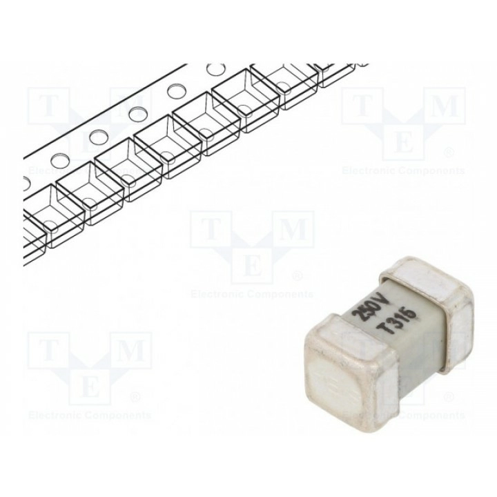 Предохранитель плавкая вставка SIBA 160000.0,315-GT (BSMD250-T0.315A-GT)