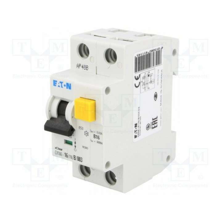 Дифференциальный автомат (АВДТ) EATON ELECTRIC CKN6-161NB003 (CKN6-16-1N-B-003)
