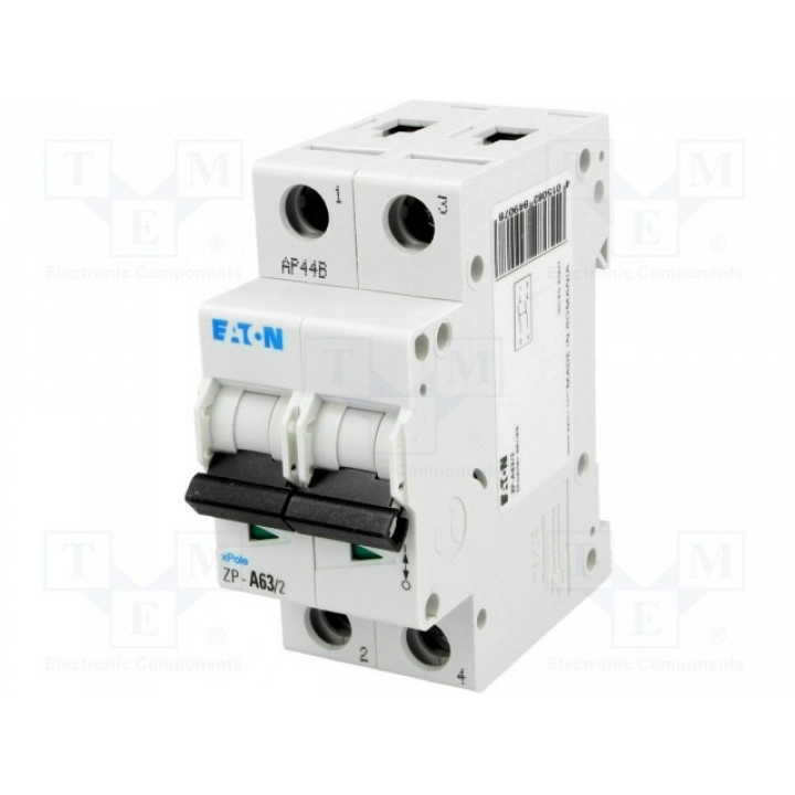 Главный выключатель Полюсы 2 DIN EATON ELECTRIC ZP-A632 (ZP-A63-2)