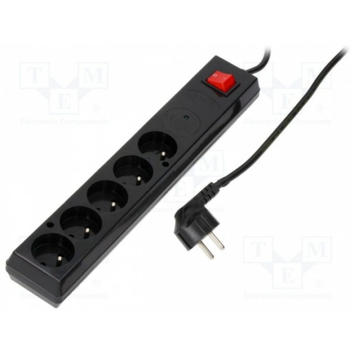 Сетевой фильтр защитный JONEX PS-5P3MBLACK (PS-5P-BL-3)