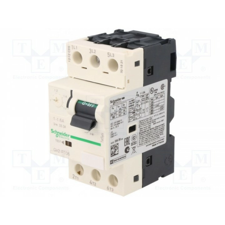 Выключатель двигателя SCHNEIDER ELECTRIC GV2RT06 (GV2RT06)